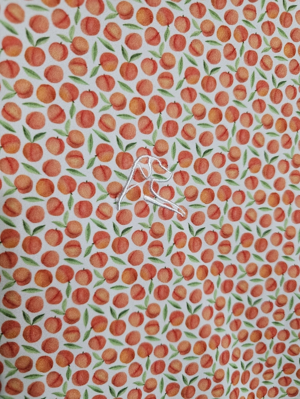 Rhoback Men's Performance Polo The Absolute Peach Print Georgia Peach XXL Golf - Picture 2 of 11